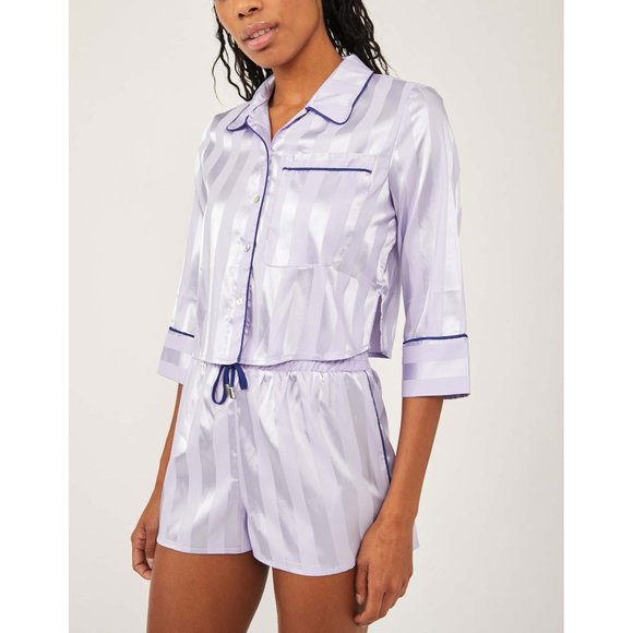 Free People Other - FREE PEOPLE Solid Pillow Talk PJ Set / Violet Frost